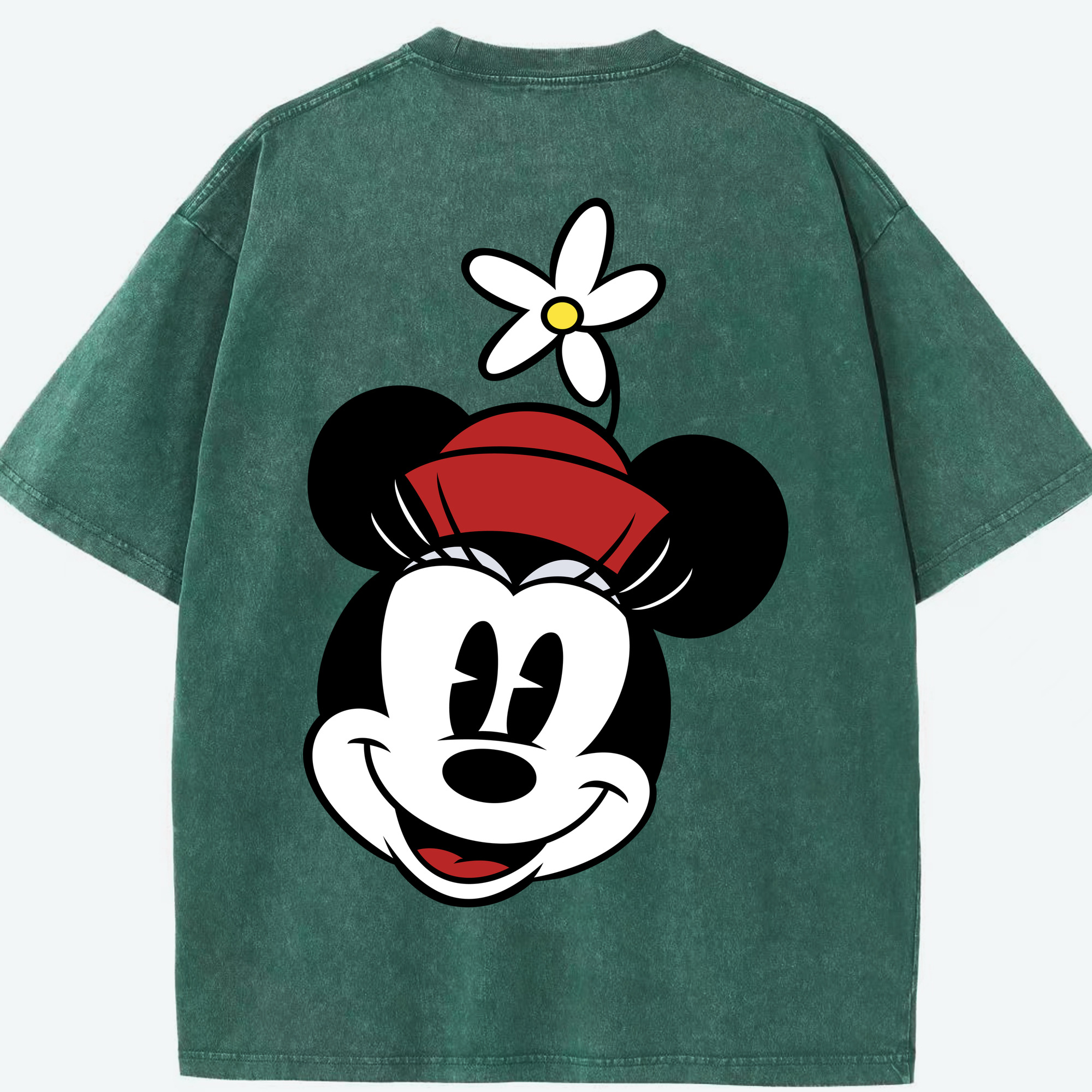 （画像用） ミッキーマウス Mickey Mouse 綿100% ヴィンテージ風 半袖Tシャツ（背面プリント）